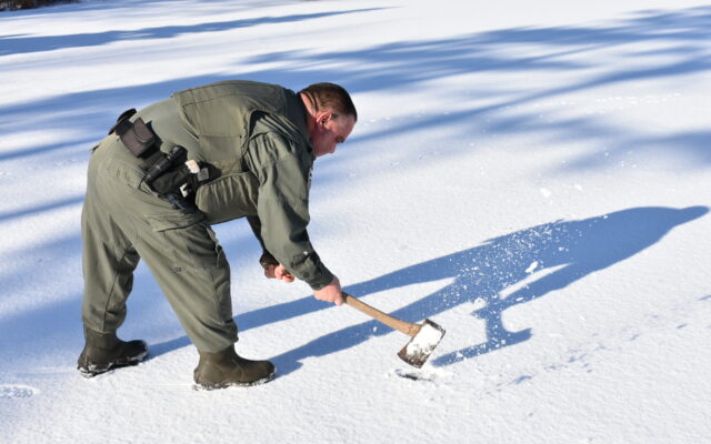 Checking the ice before you step onto Maine's lakes and ponds can