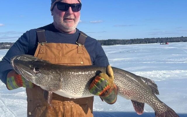 Garland man lands huge pike his 1st time ice fishing - Piscataquis Observer