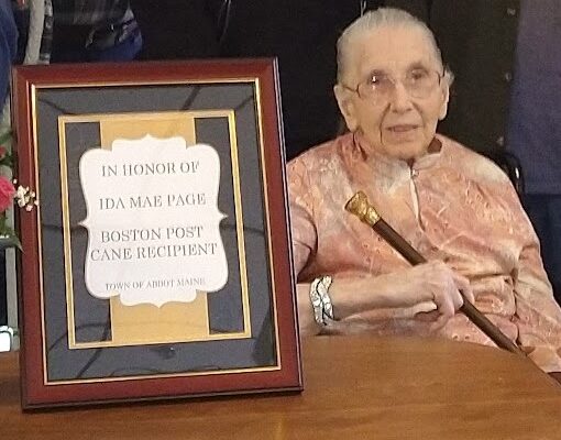 Abbot presents Boston Post Cane to Page - Piscataquis Observer - Vimarsana News